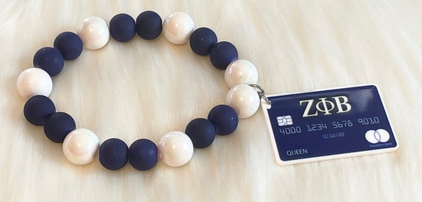 Zeta Phi Beta Credit Card 💳 Charm Bracelet