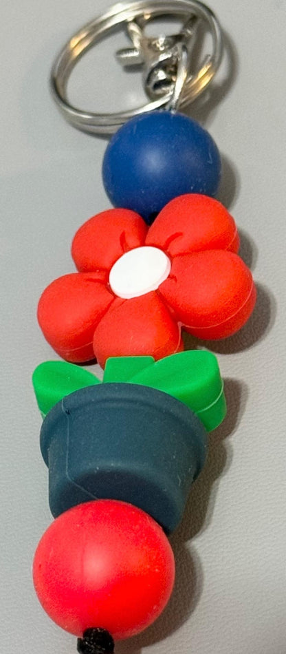 Silicone Beaded  Keychains