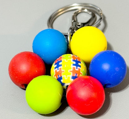 Silicone Beaded  Keychains