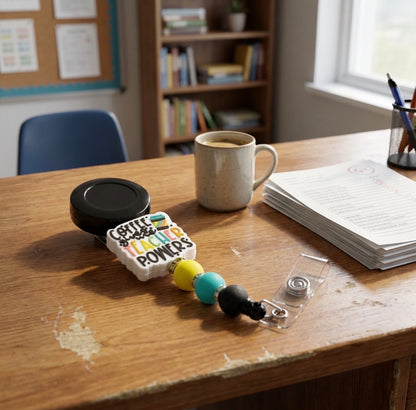 Silicone Beaded Badge Reels