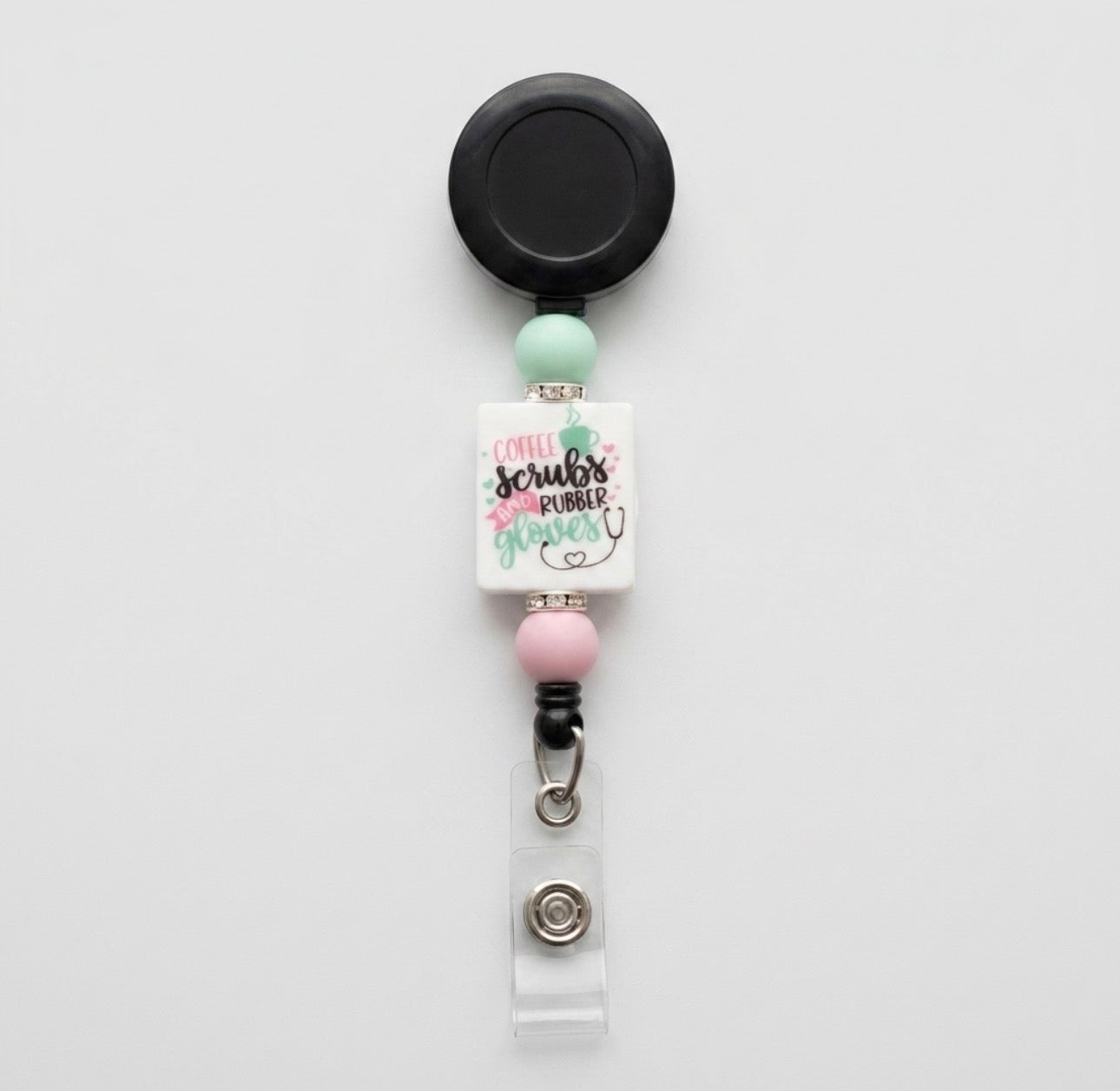Silicone Beaded Badge Reels