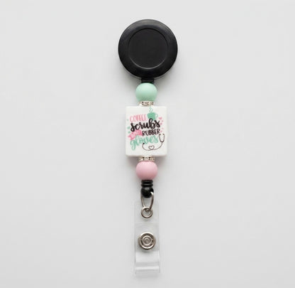Silicone Beaded Badge Reels
