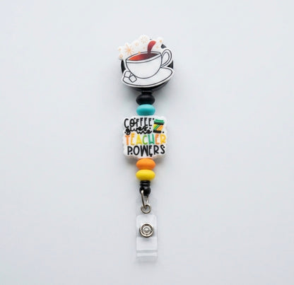 Silicone Beaded Badge Reels