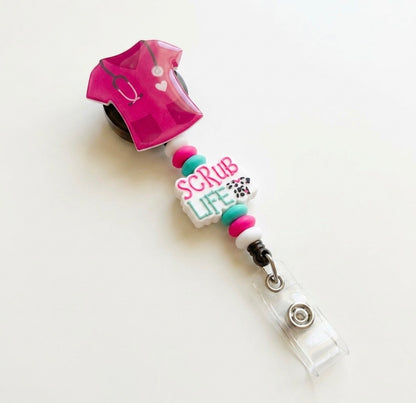 Silicone Beaded Badge Reels