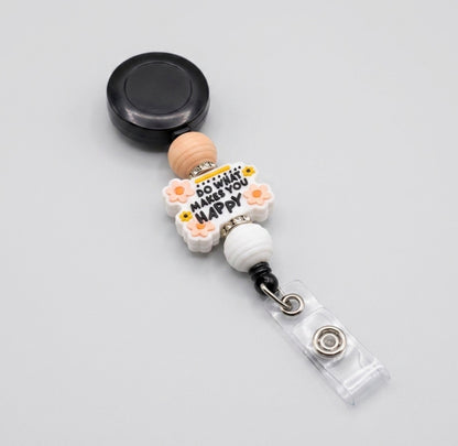 Silicone Beaded Badge Reels