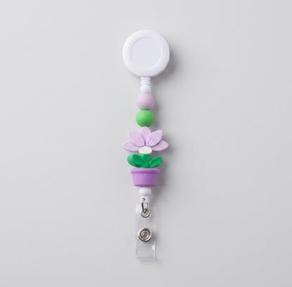 Silicone Beaded Badge Reels