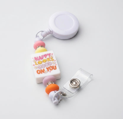 Silicone Beaded Badge Reels