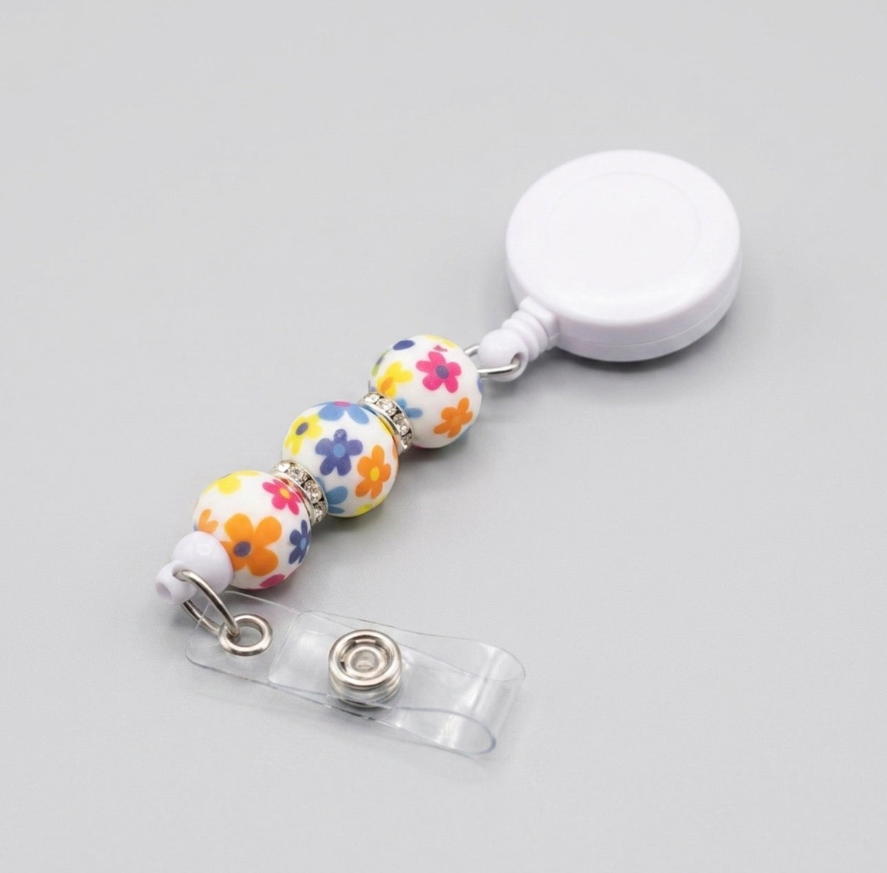 Silicone Beaded Badge Reels