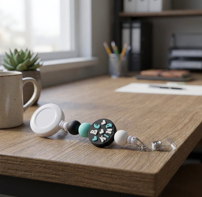 Silicone Beaded Badge Reels