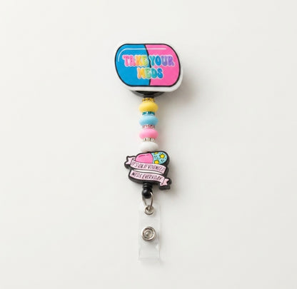 Silicone Beaded Badge Reels