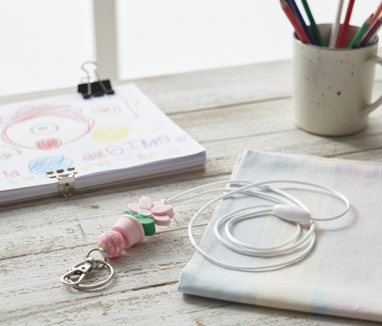 Silicone Bead Lanyard with Breakaway Clasp