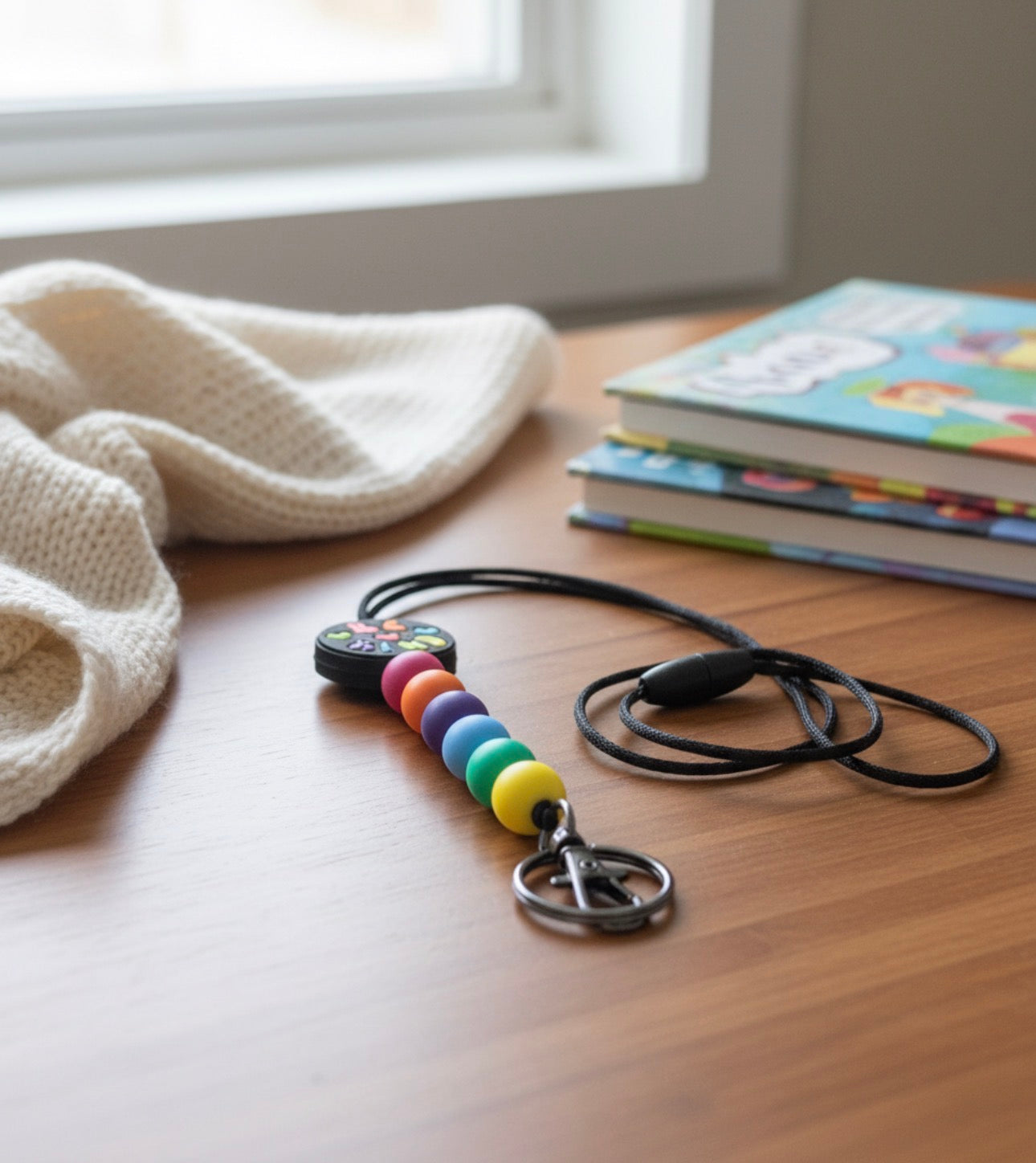 Silicone Bead Lanyard with Breakaway Clasp