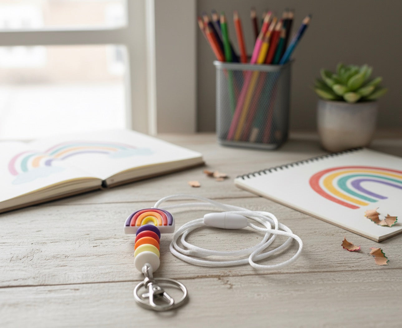 Silicone Bead Lanyard with Breakaway Clasp